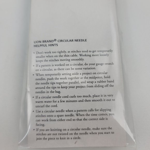 New Lion Brand Circular Knitting Needles Size US 19 (15 mm) 29" (75 cm) Long - Picture 6 of 6